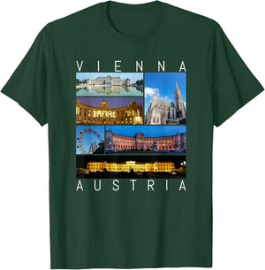 Vienna Austria famous sights gallery Souvenir T-Shirt - T-Shirt | Forest