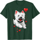 Westie Love Heart on West Highland White Terrier Lover , black T-Shirt - T-Shirt | Forest