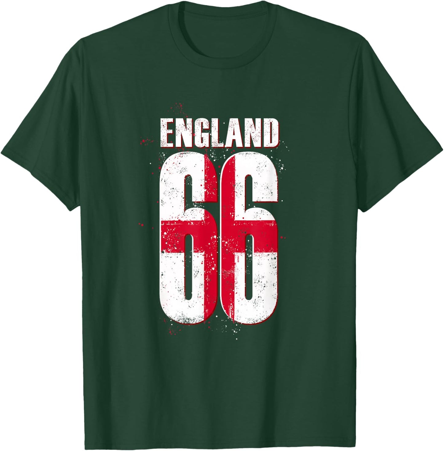 Vintage England 66 Flag Proud English Fan Retro Memorabilia T-Shirt - T-Shirt | Forest