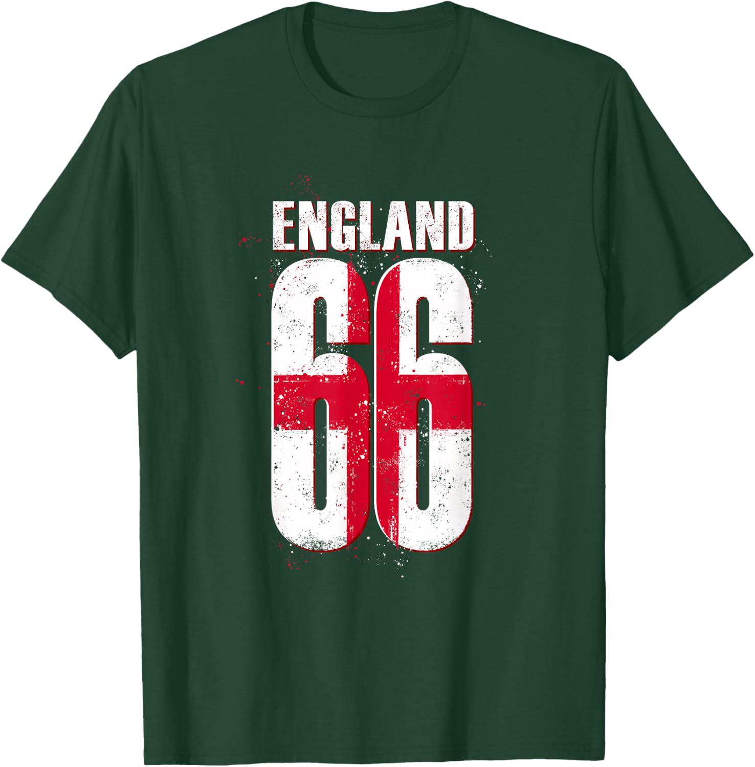 Vintage England 66 Flag Proud English Fan Retro Memorabilia T-Shirt - T-Shirt | Forest