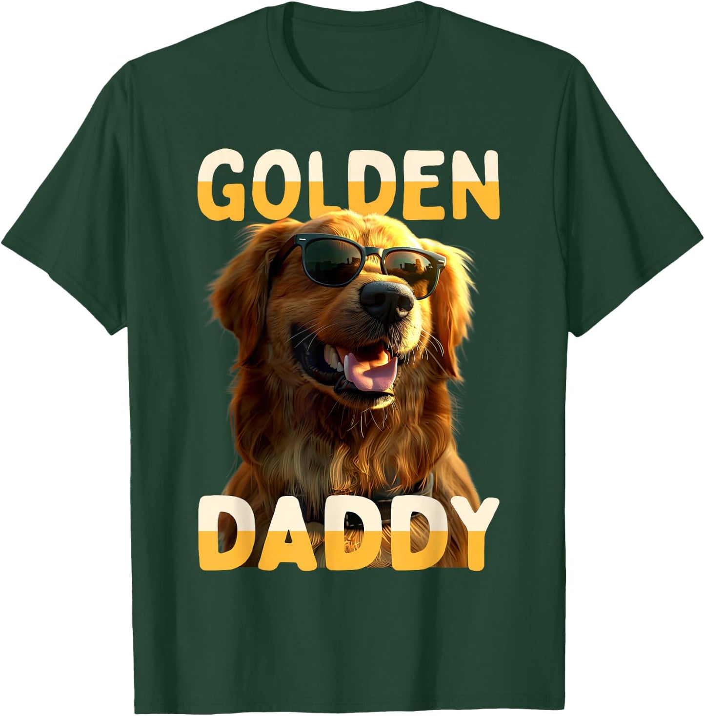 Golden Daddy Dad Father's Day Dad Golden Retriever Dad T-Shirt - T-Shirt | Forest