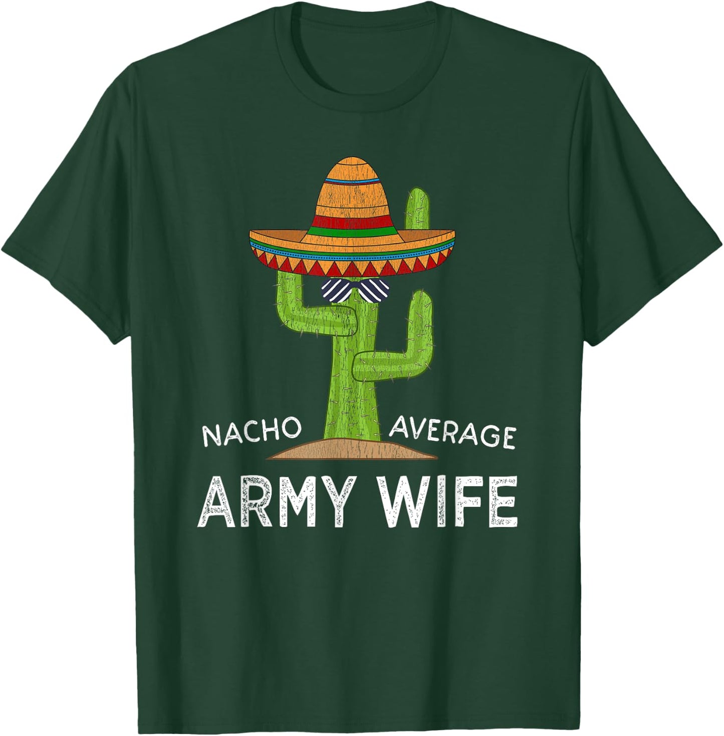 Funny Military Spouse Proud Army Wife T-Shirt - T-Shirt | Forest