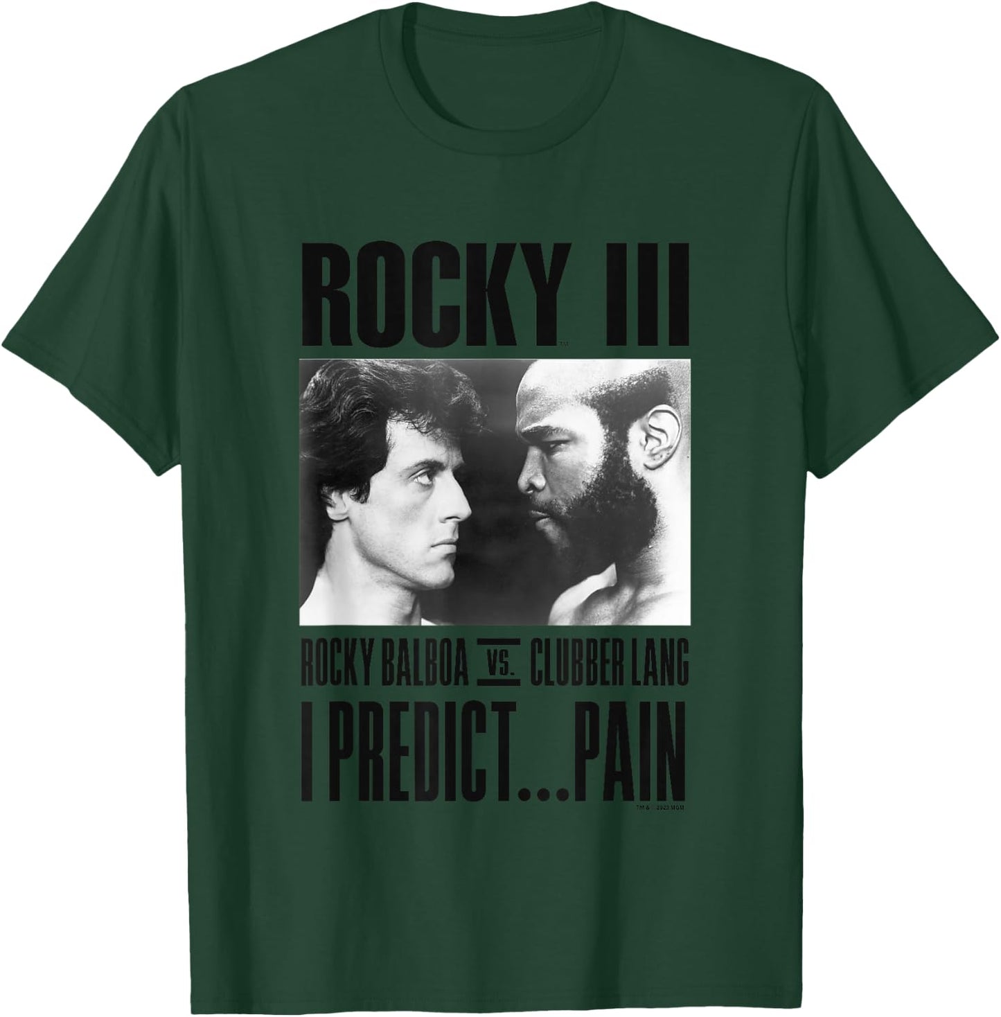 Rocky III I Predict Pain Rocky Vs Clubber Lang Panel , grey, S T-Shirt - T-Shirt | Forest