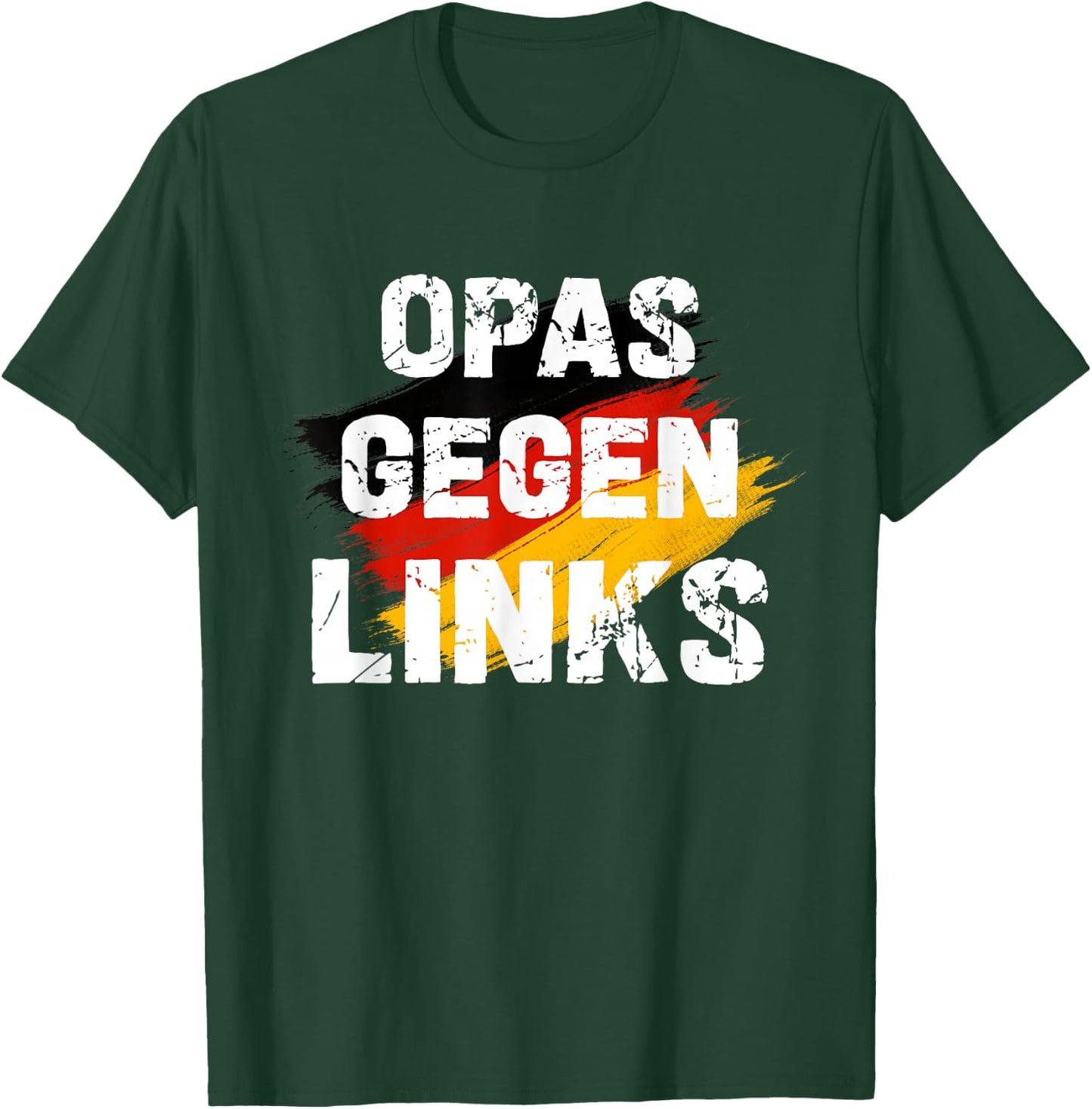 with German Text "OPAS Gegen Links" Classic Vintage Germany Heimatliebe , black T-Shirt - T-Shirt | Forest