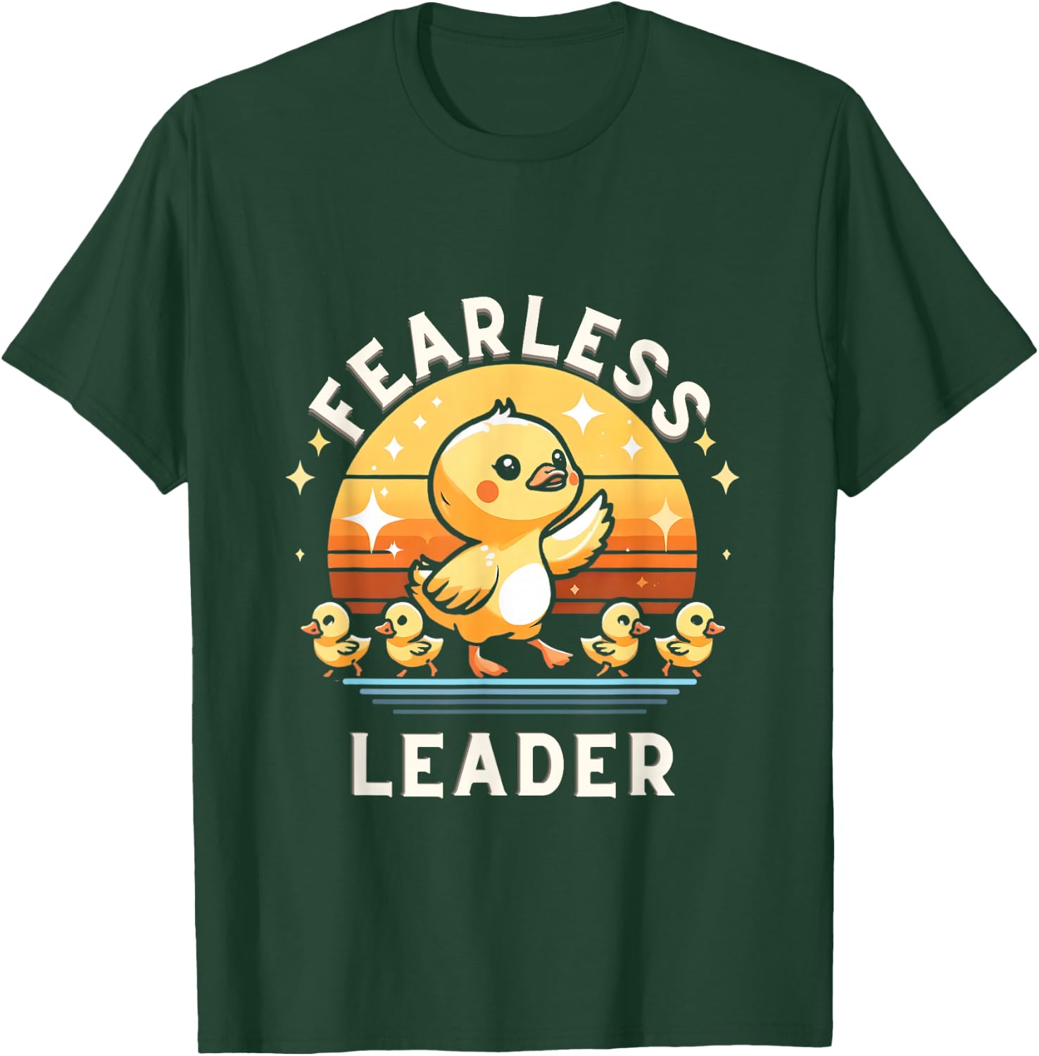 Funny Fearless Leader Duck ironic duck lovers motivational T-Shirt - T-Shirt | Forest