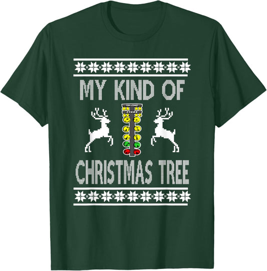 Drag Racing Christmas Tree Sweater T-Shirt - T-Shirt | Forest