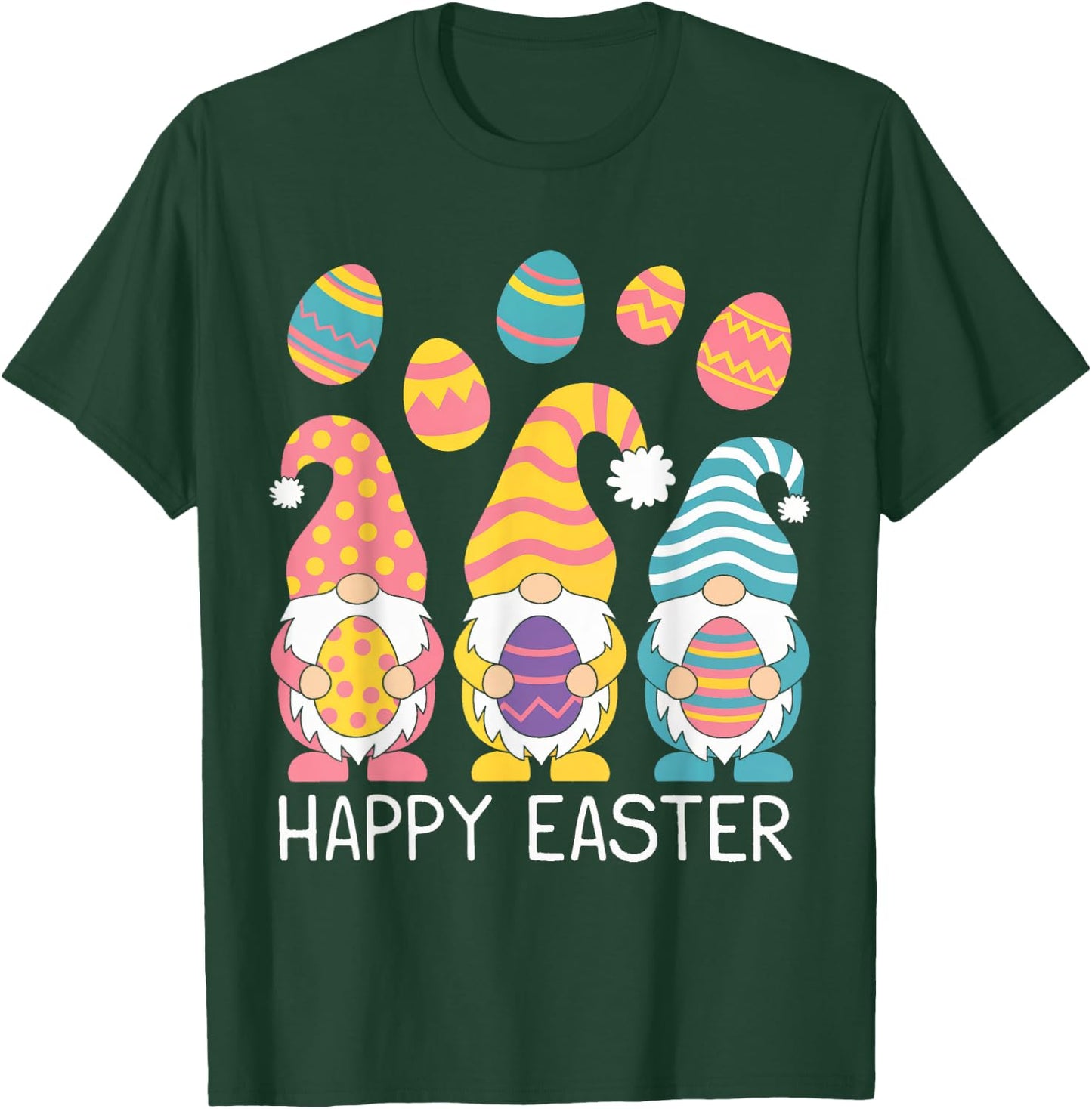 Gnomies Easter Shirts Girls Kids Eggs Gnomes T-Shirt - T-Shirt | Forest