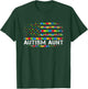 Autism Aunt Awareness US American Flag Men Kids T-Shirt - T-Shirt | Forest