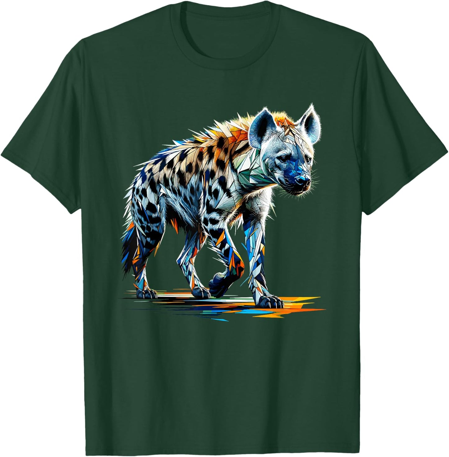 Polygon Art Hyänen Hyäne T-Shirt - T-Shirt | Forest
