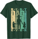 Papa von drei Mädchen Vatertag Retro Vater mit 3 Töchtern T-Shirt - T-Shirt | Forest