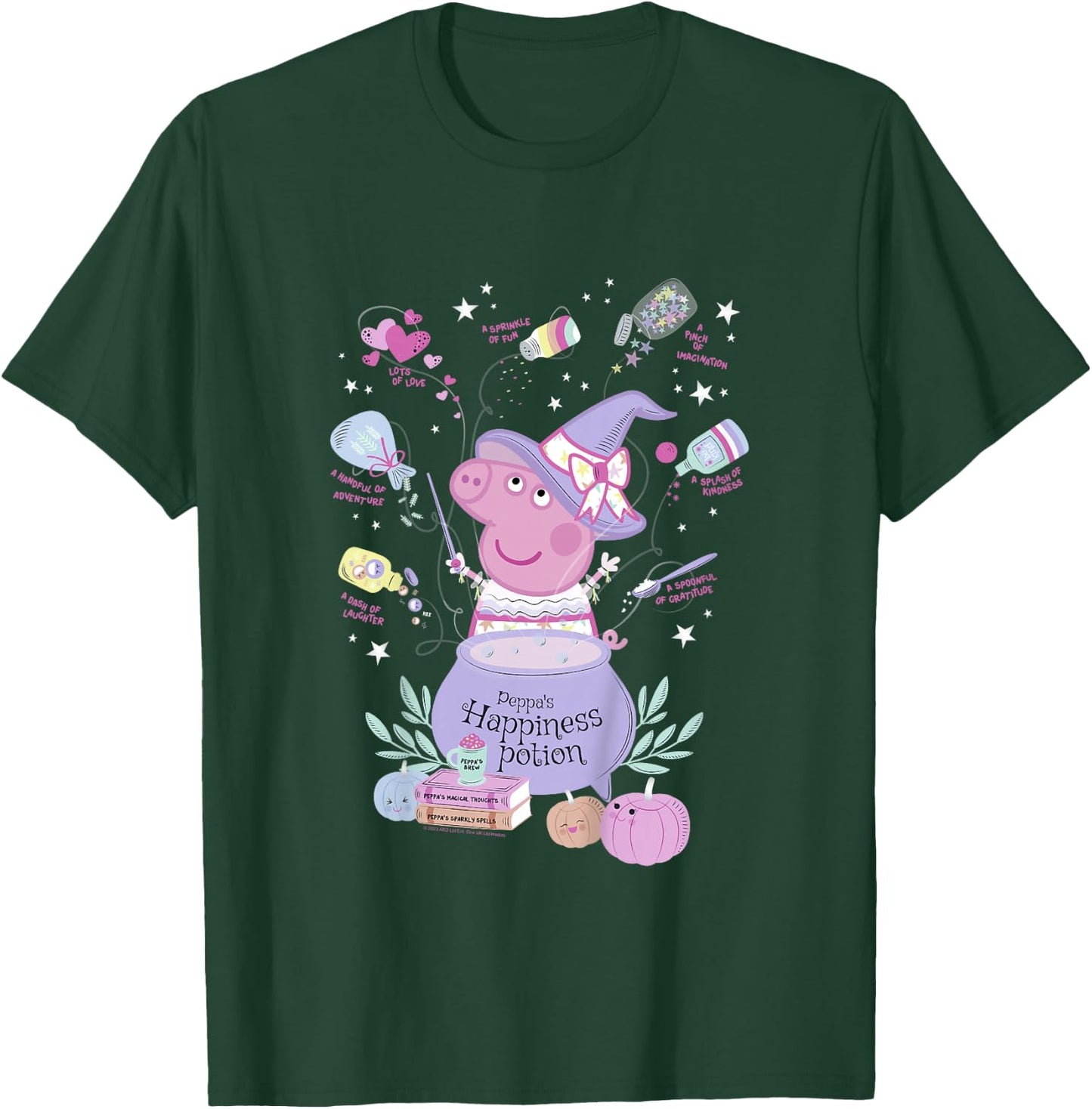 Kids Peppa Pig Halloween Peppa's Happiness Potion Cauldron Mix T-Shirt - T-Shirt | Forest