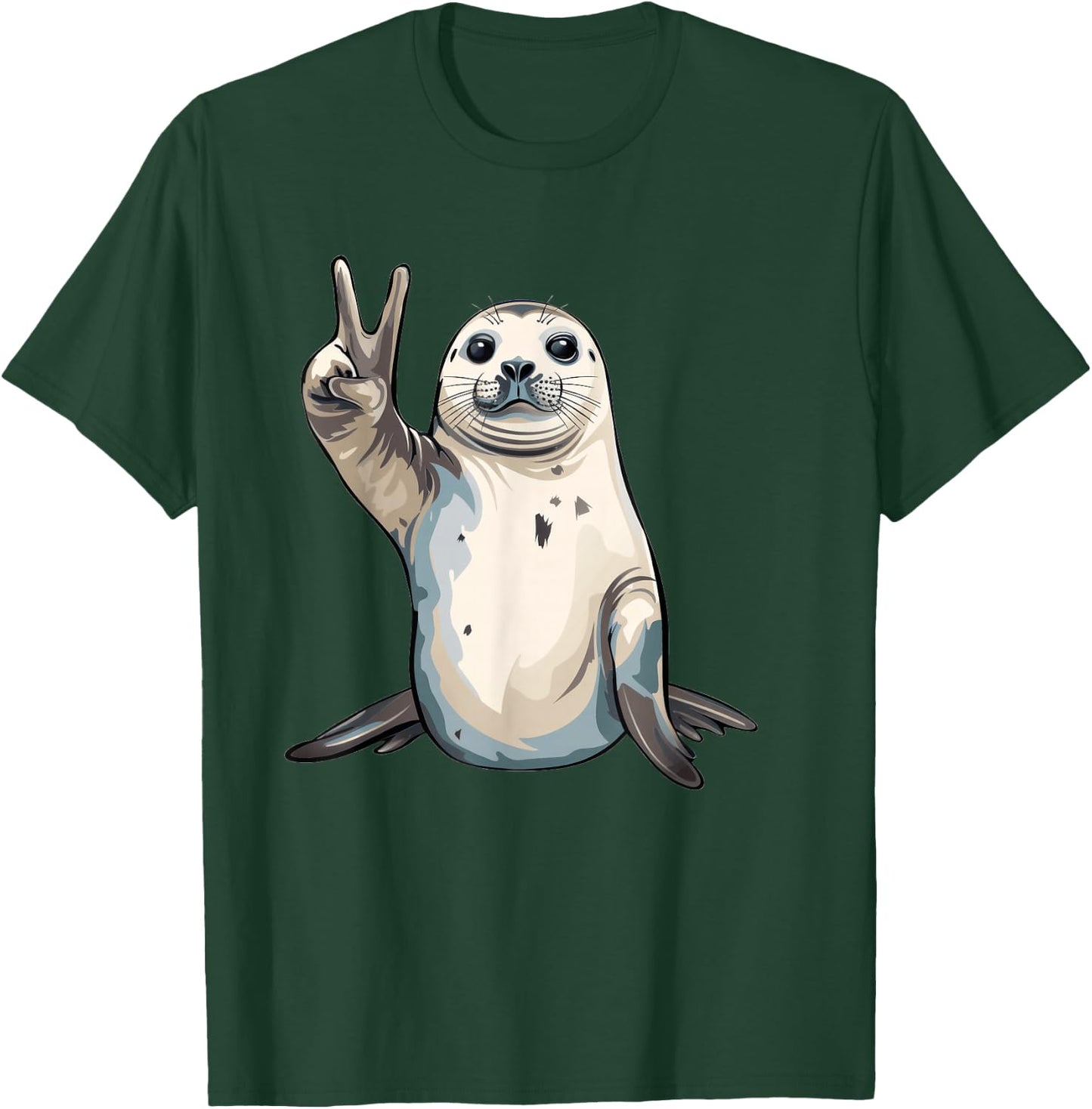 Harp Seal Showing The Peace Sign T-Shirt - T-Shirt | Forest