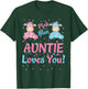 Auntie Gender Reveal Party Pink Blue or Cow Matching Family T-Shirt - T-Shirt | Forest