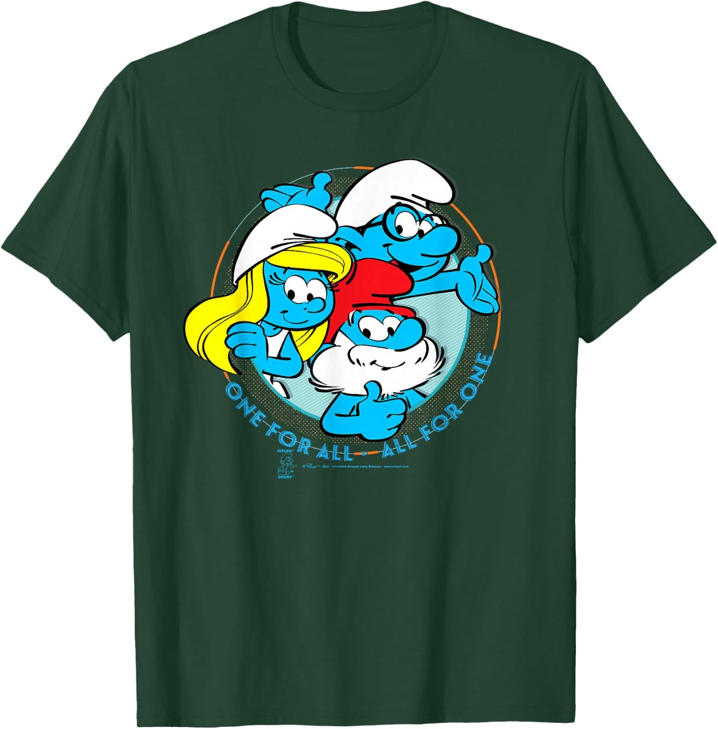 The Smurfs Papa Smurf Smurfette All for One T-Shirt - T-Shirt | Forest