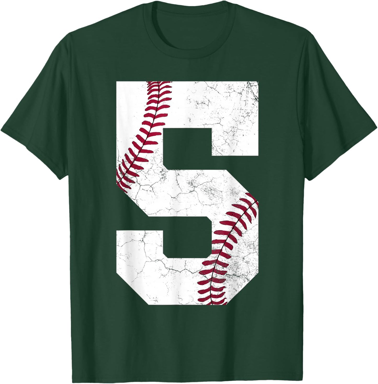 5th Birthday Gift Baseball Shirt Boys Kids Five 5 2020 T-Shirt - T-Shirt | Forest