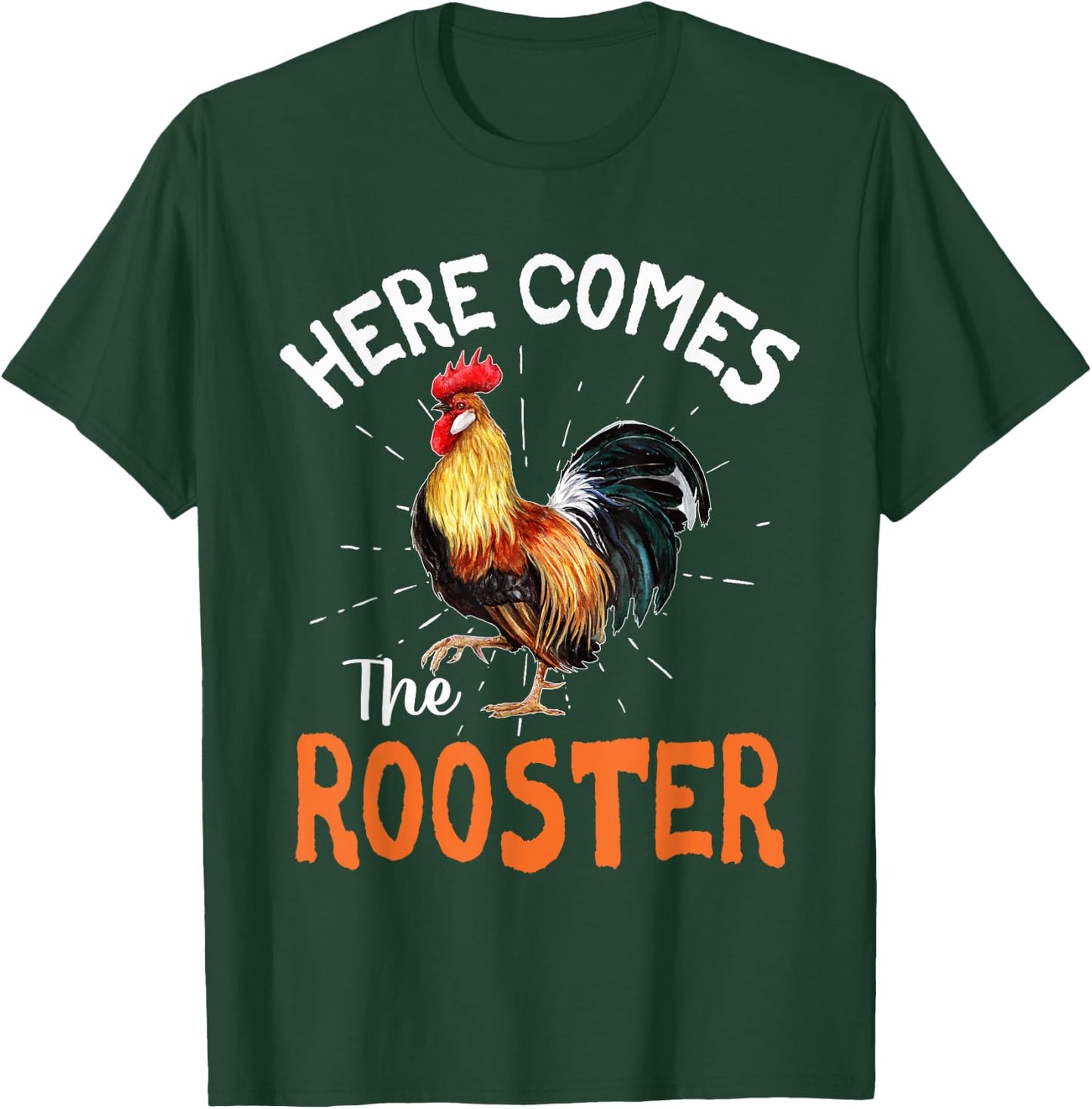 Here Comes The Rooster Shirt Chicken Lady Outfit T-Shirt - T-Shirt | Forest