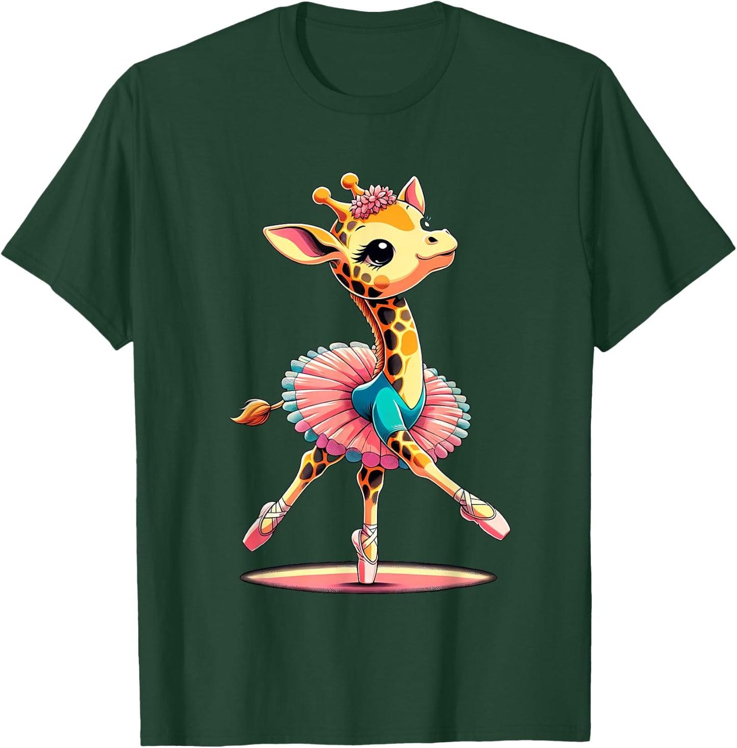 Ballerina Giraffe Dancing T-Shirt - T-Shirt | Forest
