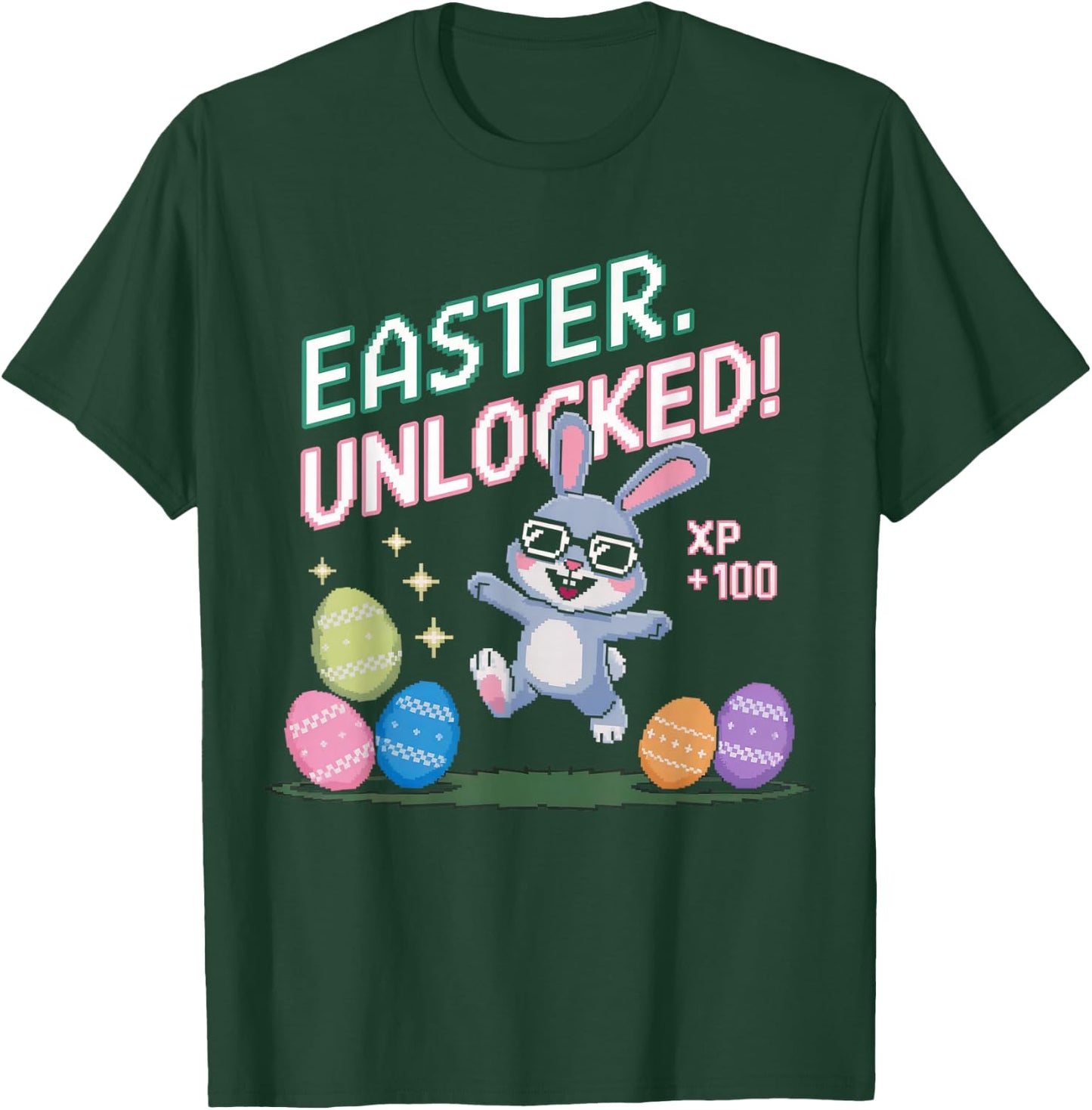 Easter Shirts for Boys Kids Gaming Games Eggs Bunny Rabbit T-Shirt - T-Shirt | Forest