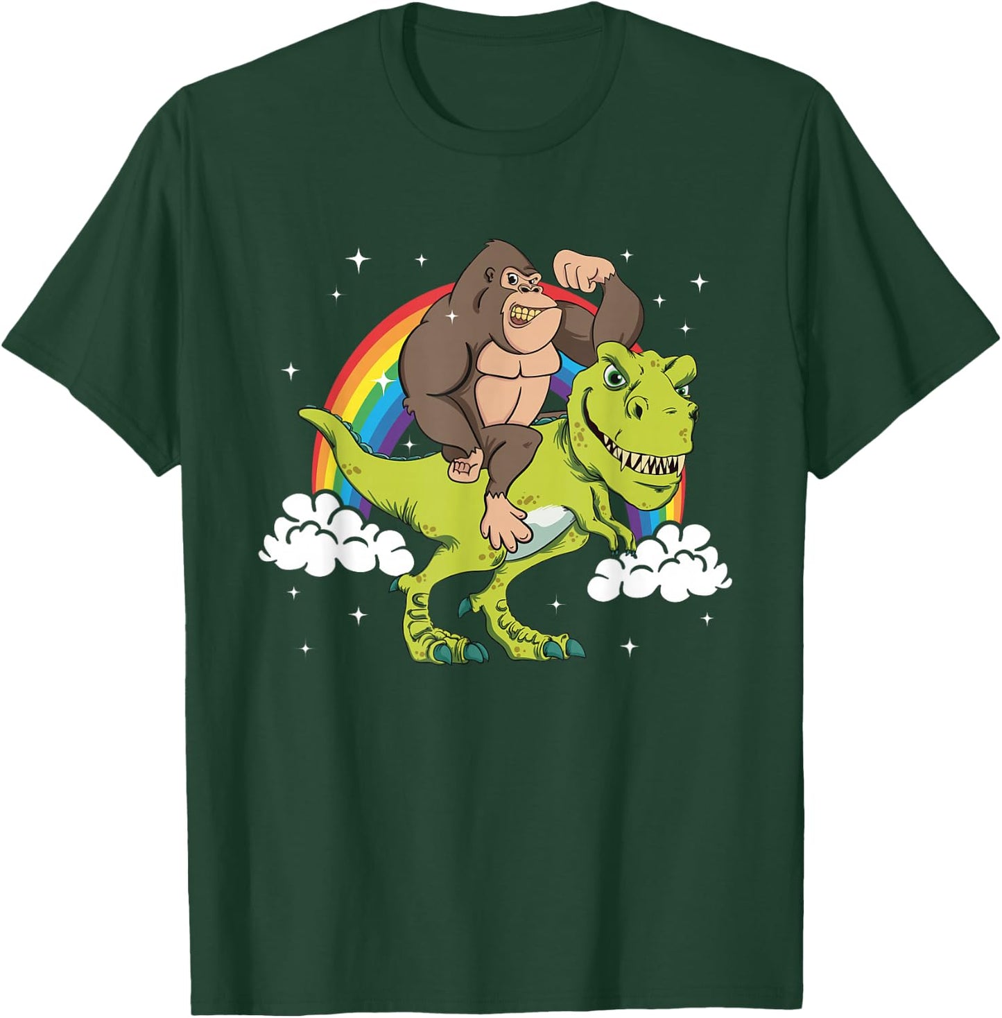 T-Rex Tyrannosaurus Dinosaur Dino Monkey Gorilla Ape Gift T-Shirt - T-Shirt | Forest