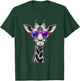 Funny Giraffe Pattern - Giraffe with Glasses T-Shirt - T-Shirt | Forest