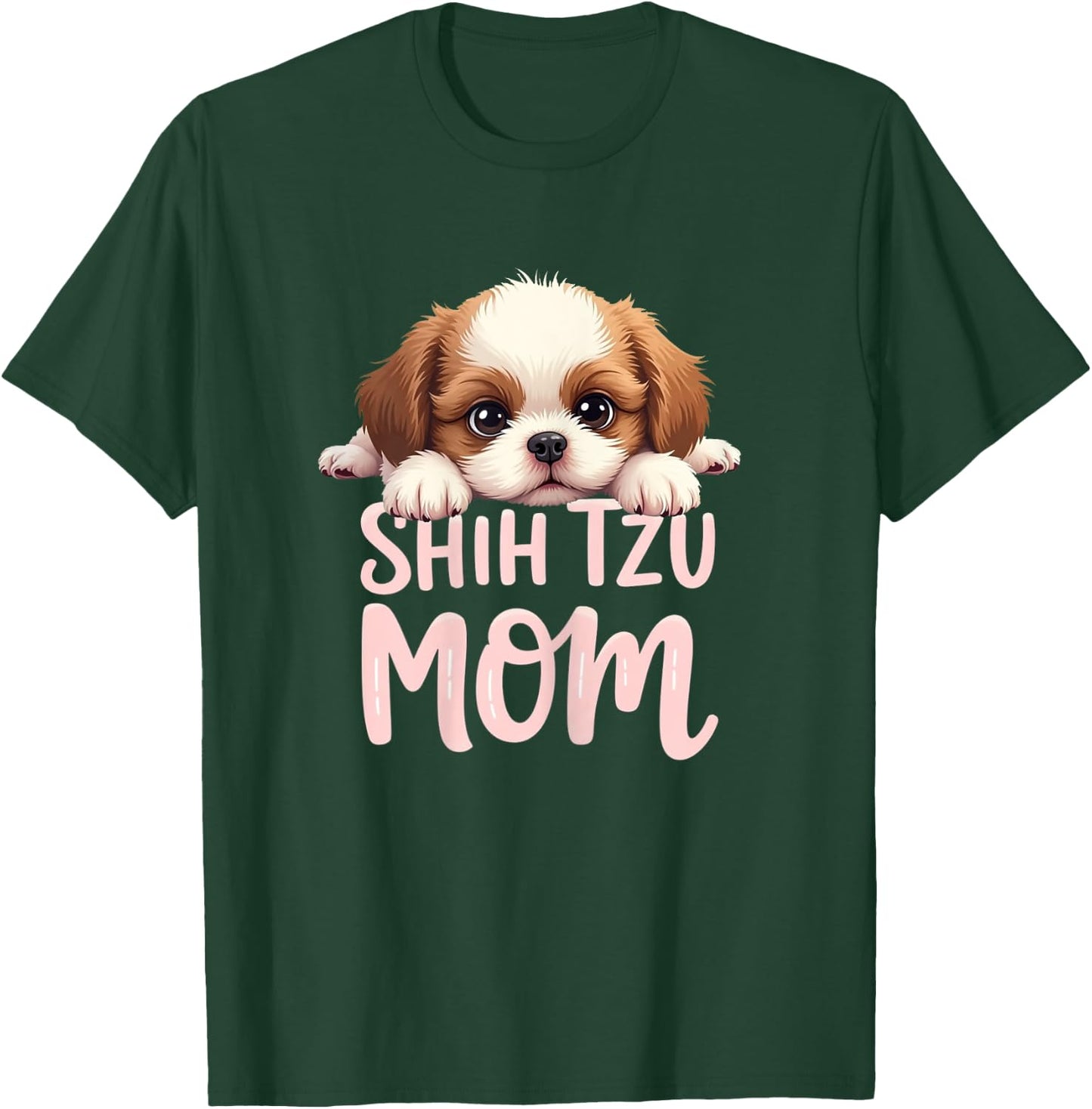 Shih Tzu Mom Dog Shih Tzu Mama Cute Puppy T-Shirt - T-Shirt | Forest