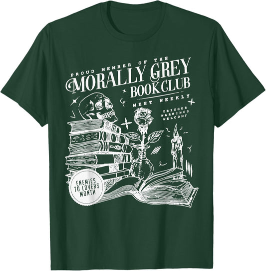 Morally Grey Book Club T-Shirt - T-Shirt | Forest
