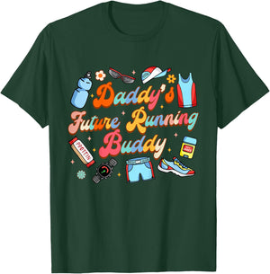 Runner Running Father’s Day Daddy's Future Running Buddy T-Shirt - T-Shirt | Forest