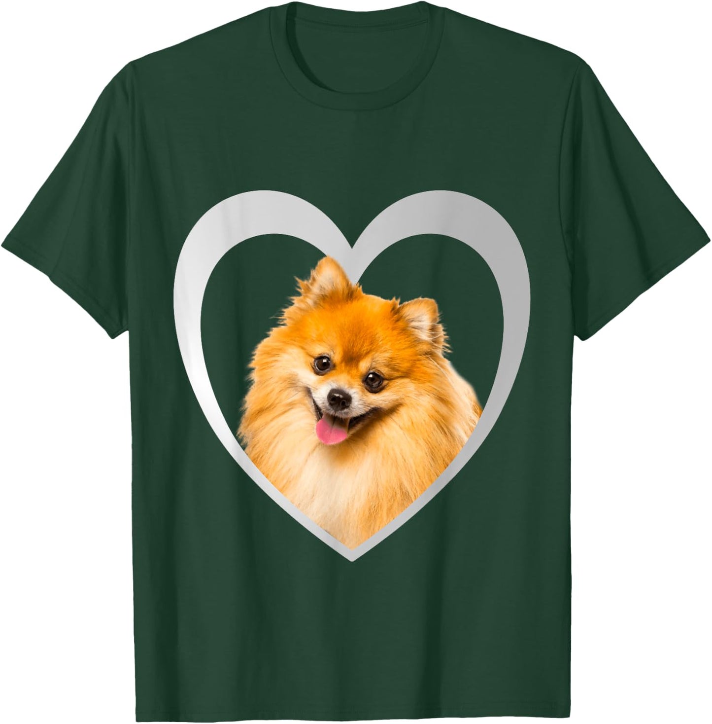 Zwergspitz- - Pomeranian - Herz Liebe Hund T-Shirt - T-Shirt | Forest