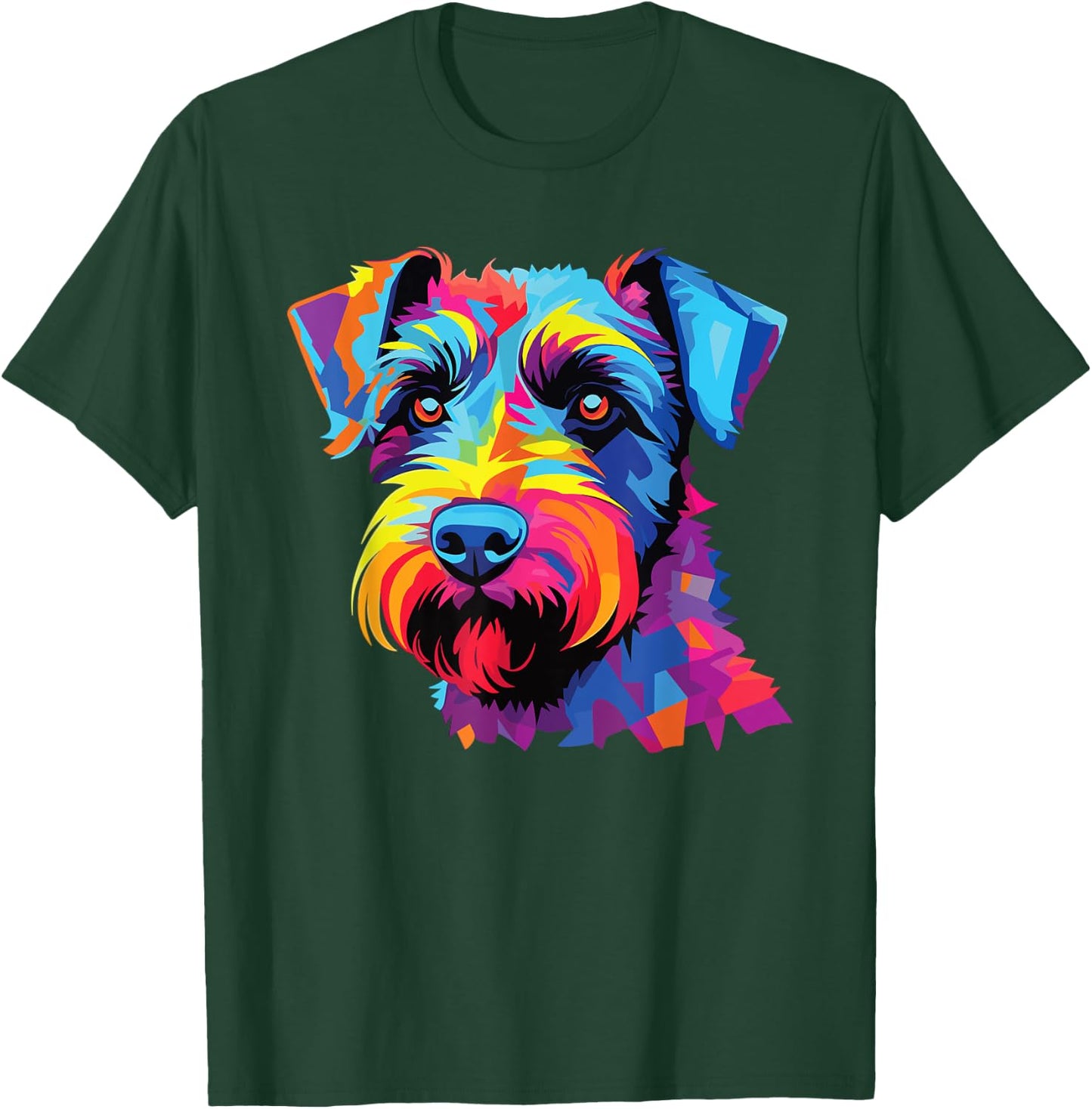 Watercolor Colorful Cesky Terrier Dogs T-Shirt - T-Shirt | Forest