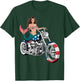 Mermaid Chopper Motorcycle Design T-Shirt - T-Shirt | Forest