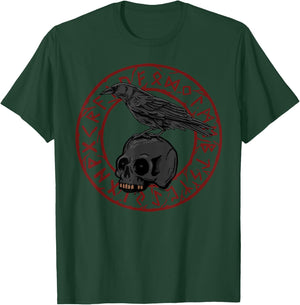 Crows Gothic Nordic Mythology Emo Viking Ravens T-Shirt - T-Shirt | Forest