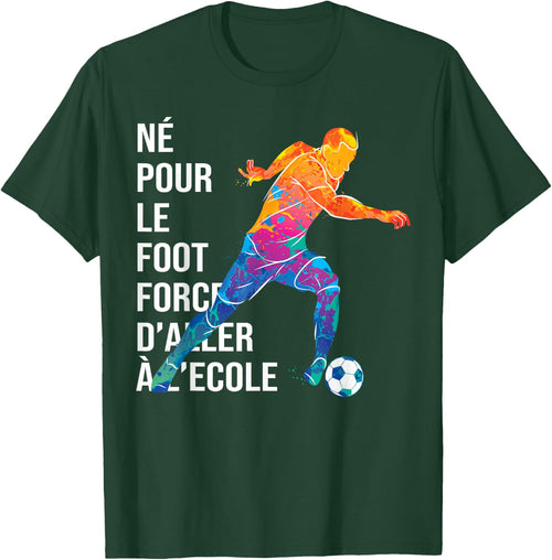 Born For Football Match Football Player Funny , Black, S