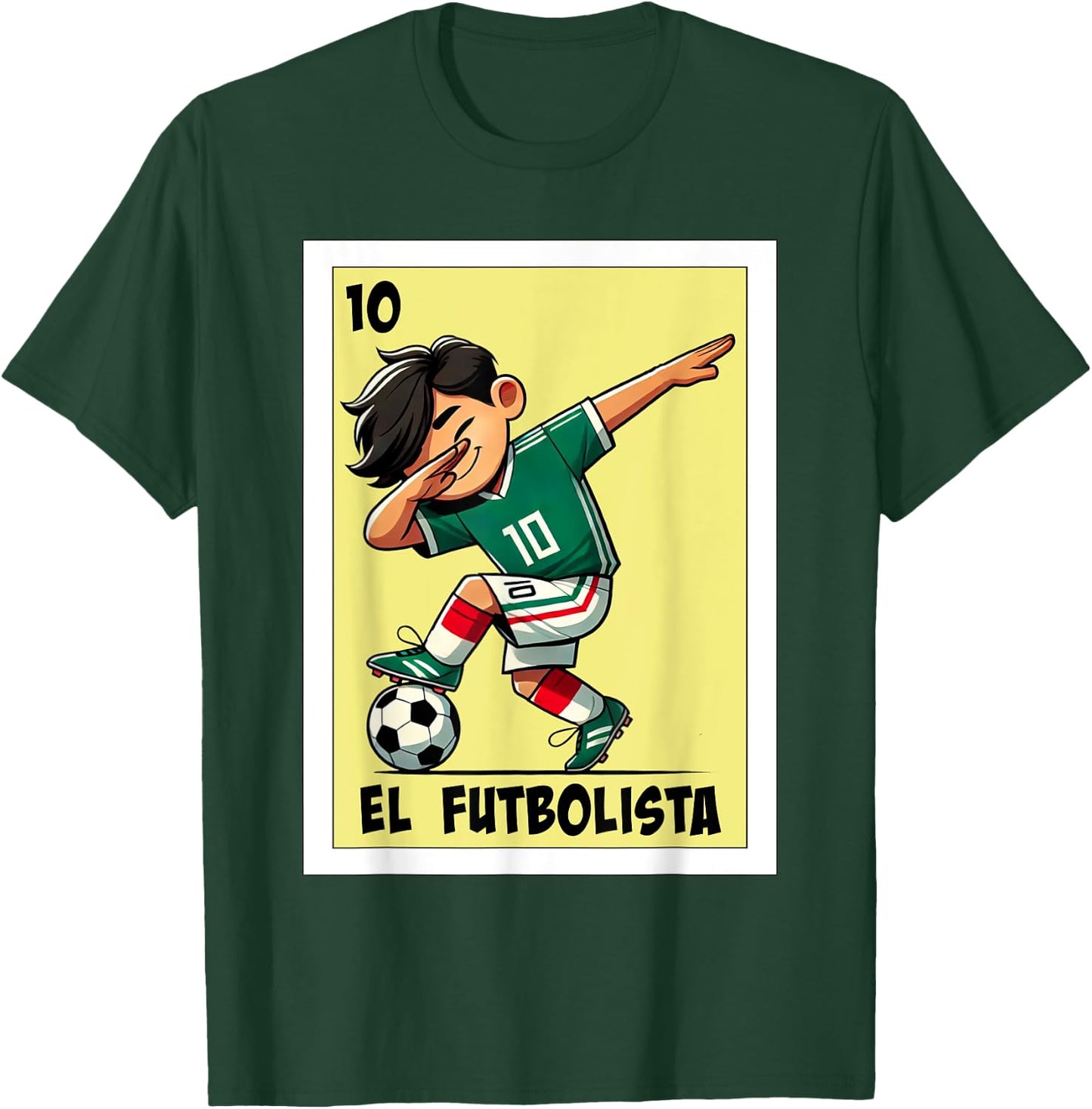 Funny Mexican Kids Soccer Design - El Futbolista T-Shirt - T-Shirt | Forest