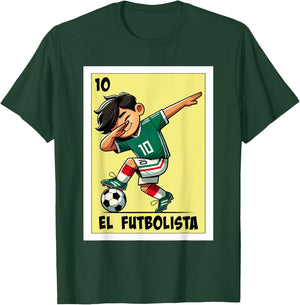 Funny Mexican Kids Soccer Design - El Futbolista T-Shirt - T-Shirt | Forest
