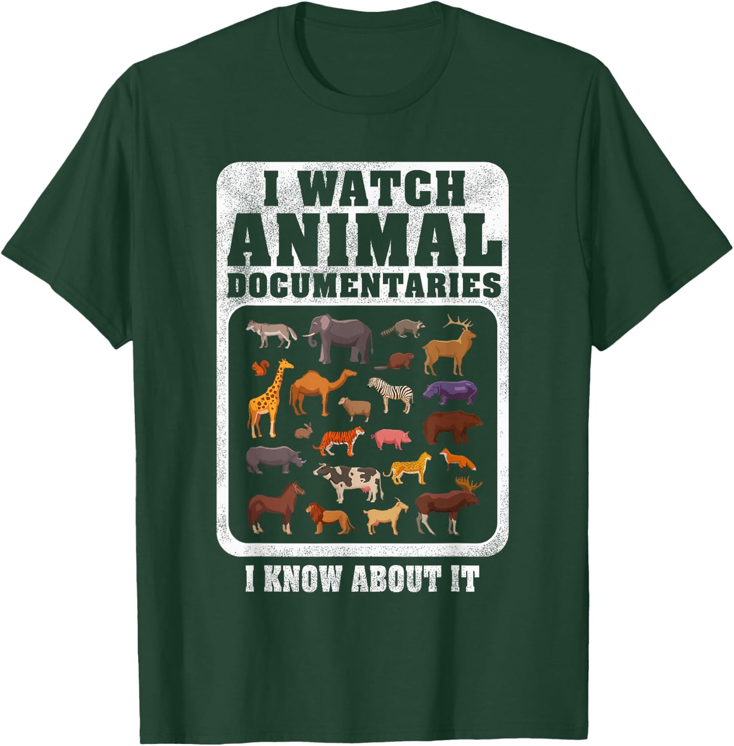 Animal Documentaries Funny Men Women Wildlife Animals T-Shirt - T-Shirt | Forest