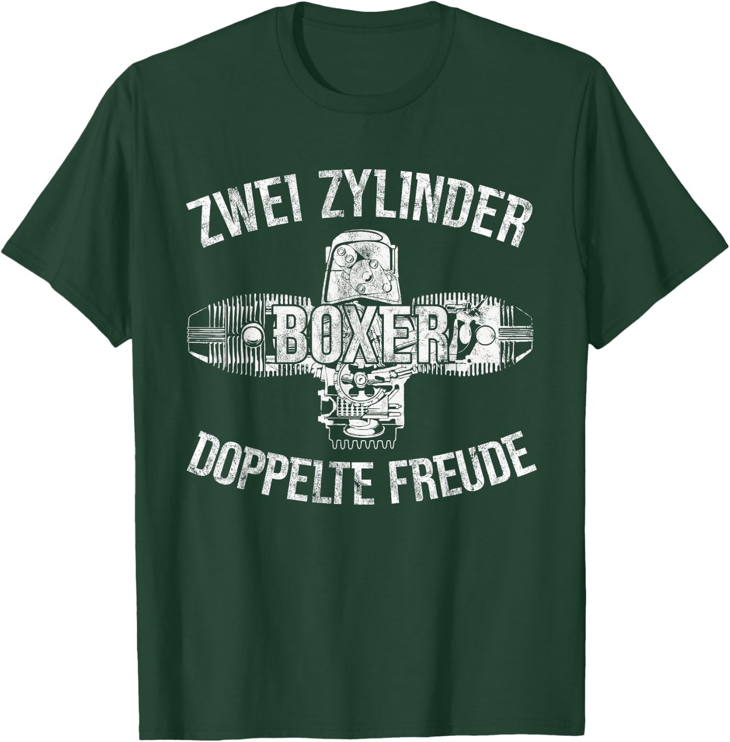 Boxer Two Cylinder Double Joy Biker Two-Cylinder , black T-Shirt - T-Shirt | Forest