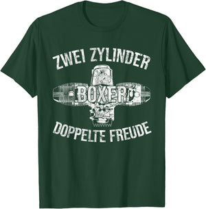 Boxer Two Cylinder Double Joy Biker Two-Cylinder , black T-Shirt - T-Shirt | Forest