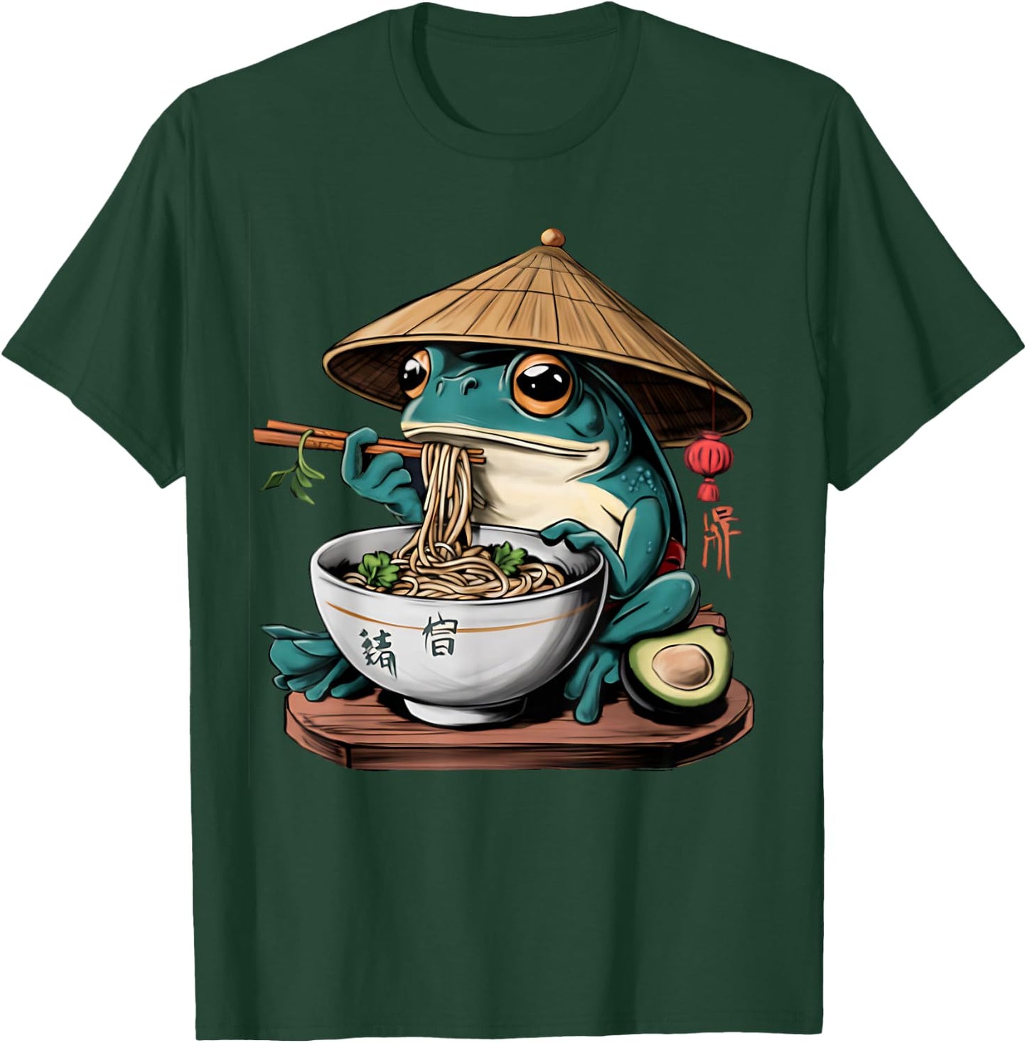 Kawaii Frog & Ramen Collection Frog Ramen Anime -Kids - Black, Small T-Shirt - T-Shirt | Forest