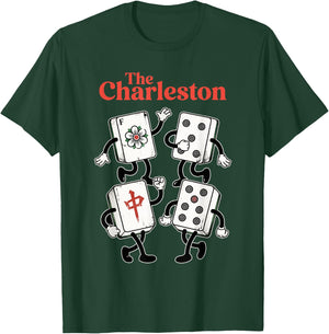 The Charleston Retro Funny Mahjong Player Men Women T-Shirt - T-Shirt | Forest