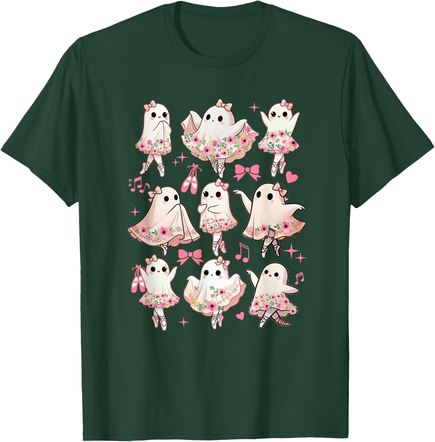 Ballet Ghost Ballet Dancer Spooky Dance Halloween Teacher T-Shirt - T-Shirt | Forest
