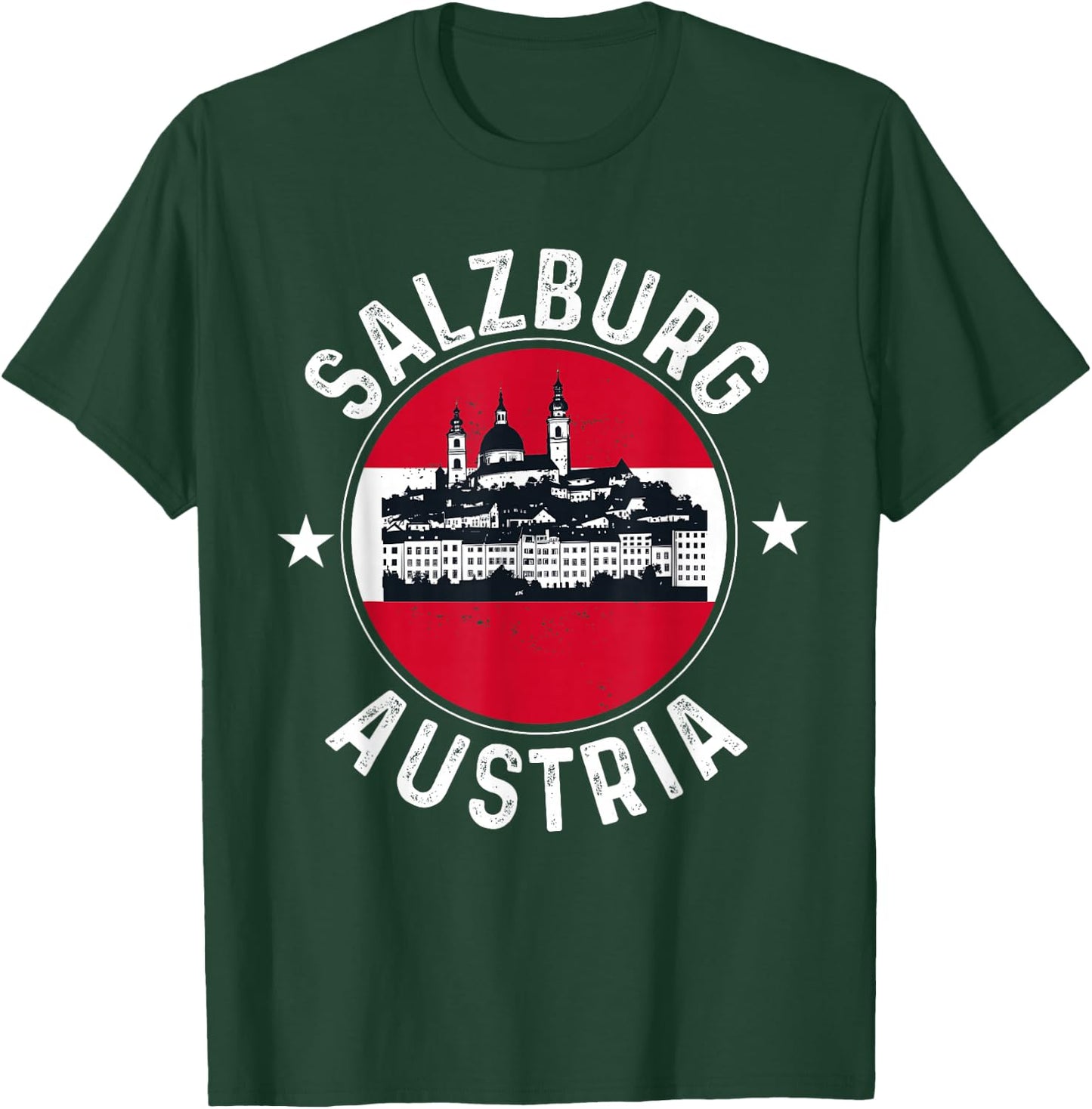 Salzburg Austria Souvenir Men Women Reminder Austrian Flag T-Shirt - T-Shirt | Forest