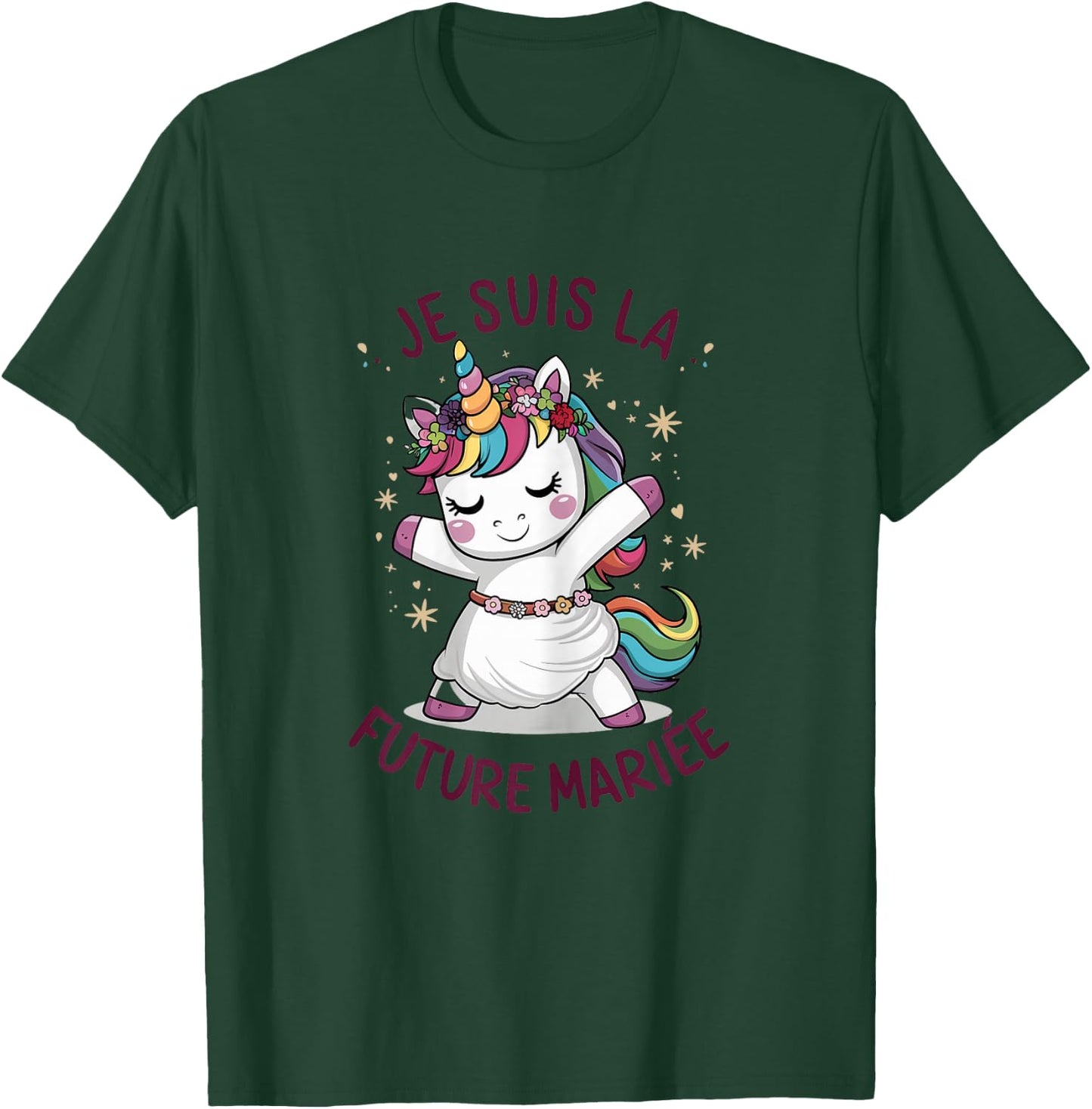 Je Suis La Future Bride Wedding Woman Unicorn , white T-Shirt - T-Shirt | Forest