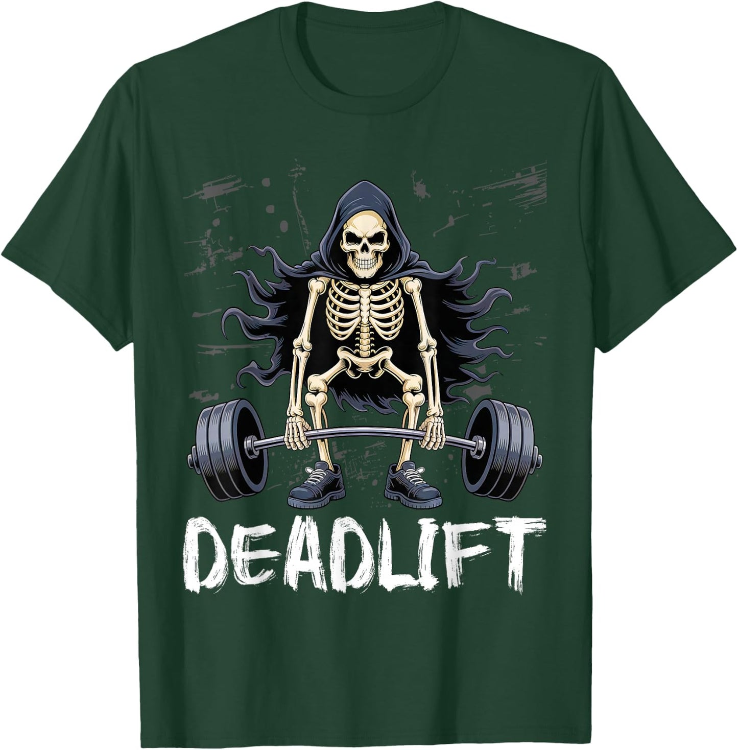 Deadlift Funny Halloween Skeleton Weight Lifting Workout T-Shirt - T-Shirt | Forest