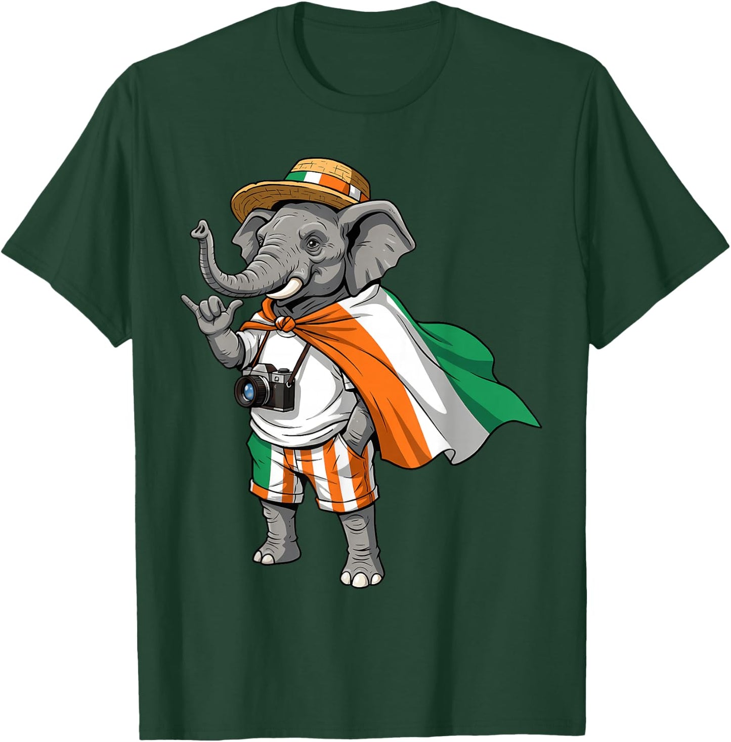 Ivory Coast Flag Elephant Cote D'Ivoire Ivorian Roots T-Shirt - T-Shirt | Forest