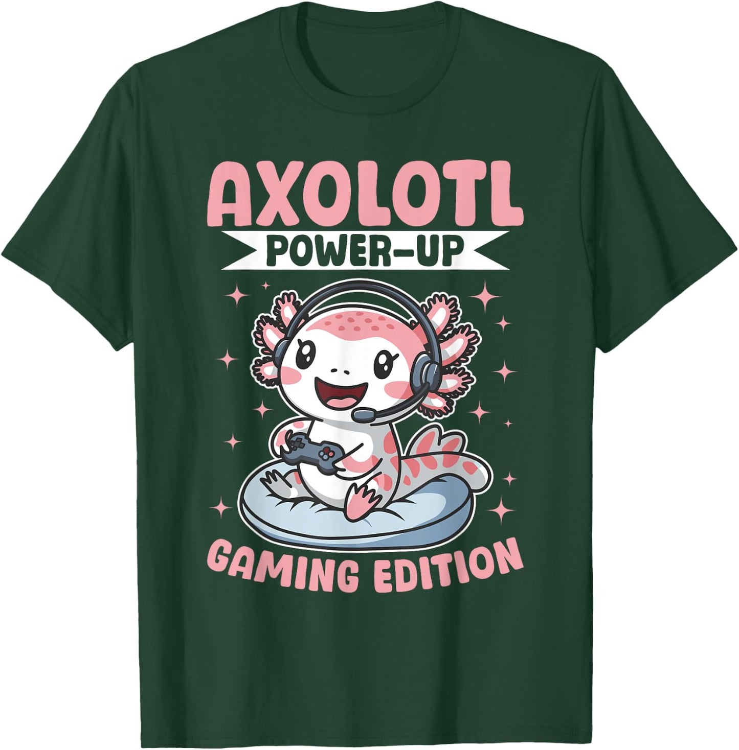 Funny Axolotl Gamer Gaming Kawaii Axolotl Loot Box Surprise T-Shirt - T-Shirt | Forest