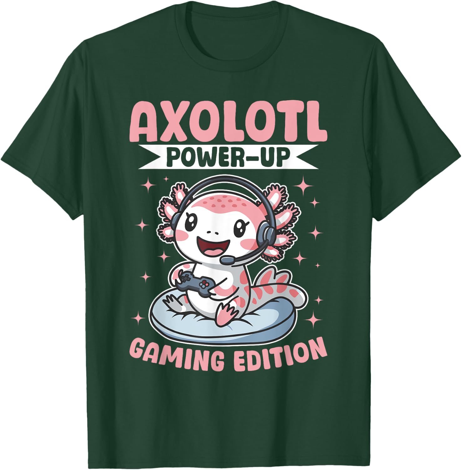 Funny Axolotl Gamer Gaming Kawaii Axolotl Loot Box Surprise T-Shirt - T-Shirt | Forest