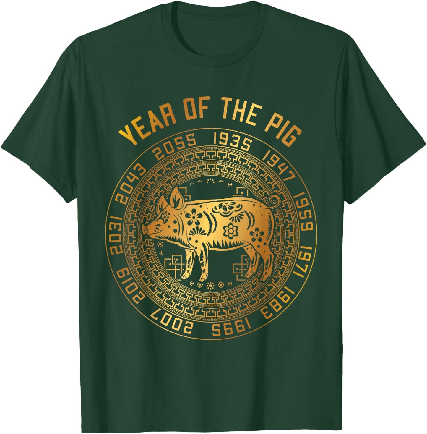 Chinese New Year Of Pig Chinese Zodiac Year 2031 T-Shirt - T-Shirt | Forest
