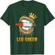 Leo Queen Crown Leopard Print , black T-Shirt - T-Shirt | Forest