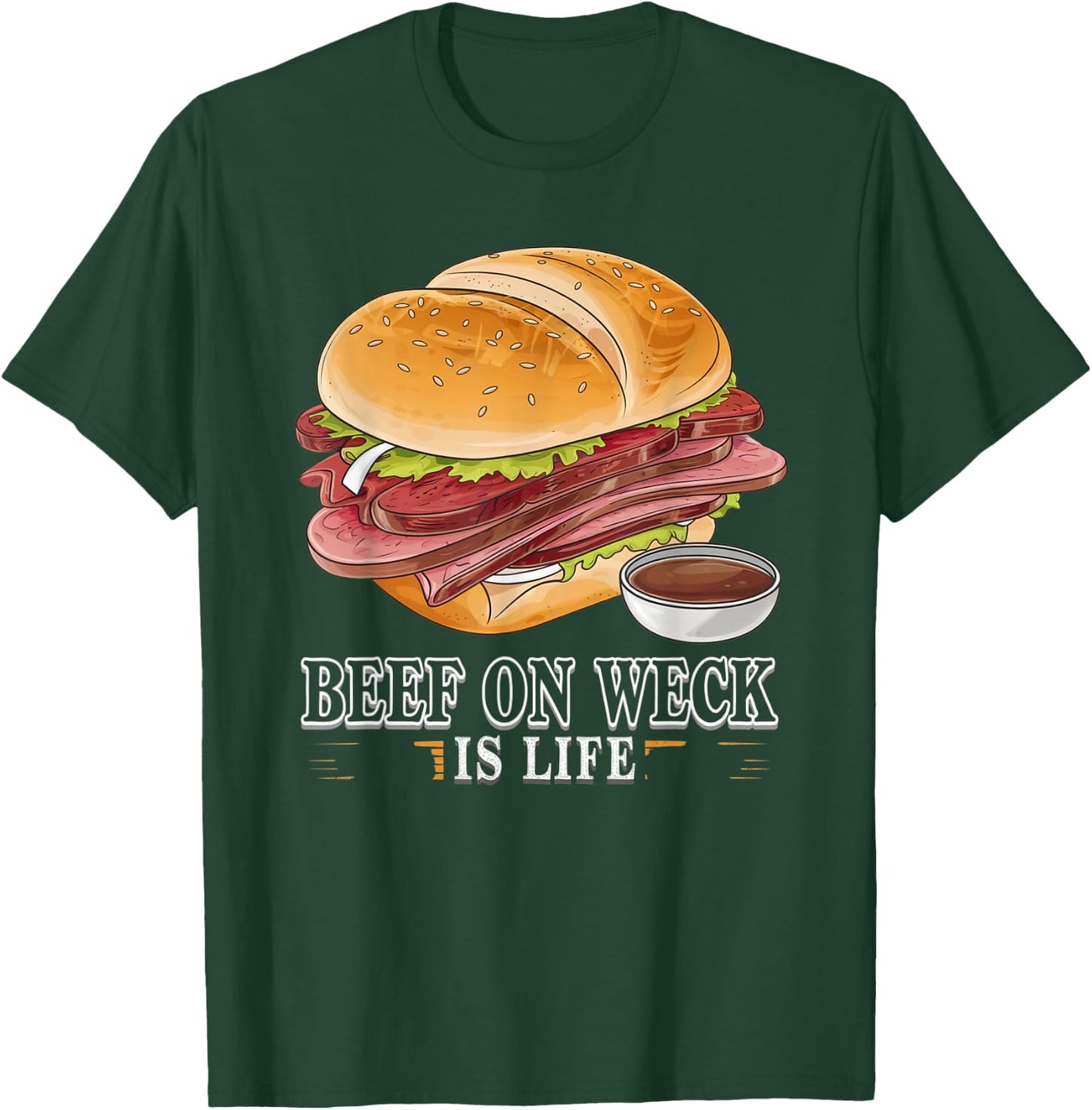 Beef on Weck – Iconic Sandwich Design for Food Lovers T-Shirt - T-Shirt | Forest