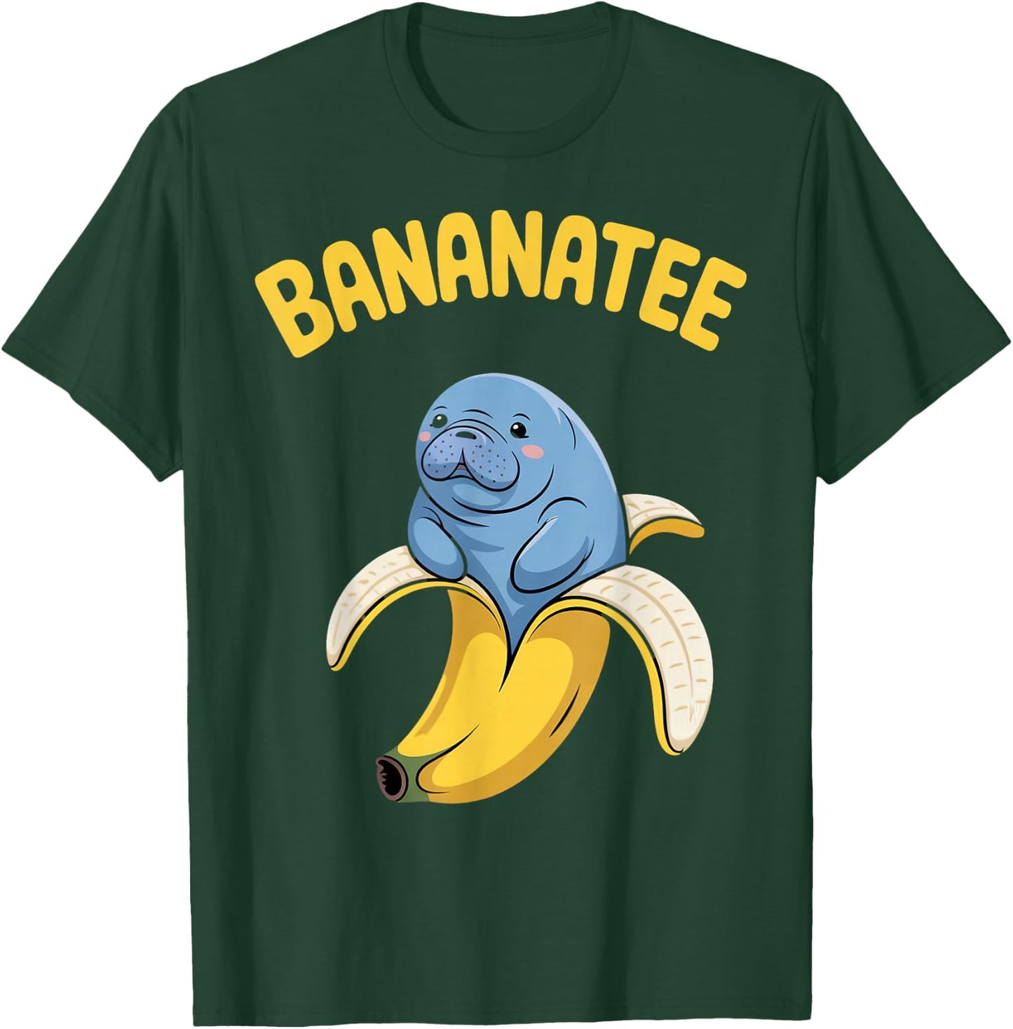 Bananatee Banana Manatees Sea Animal Sea Cow Manatee T-Shirt - T-Shirt | Forest